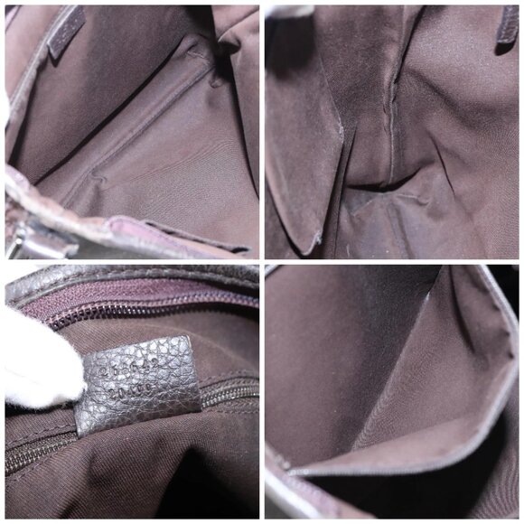 GUCCI GG Canvas Abbey Shoulder Bag Outlet Dark Brown Silver 268642 Auth bs20652 - Picture 15 of 16